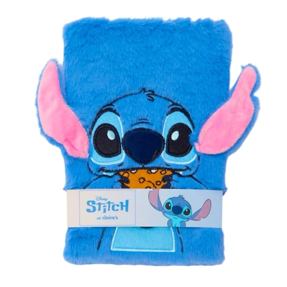 Disney Stitch Fuzzy Cookie Journal - NWT